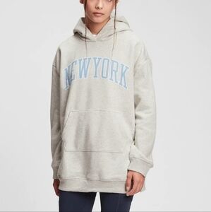 NWT GAP teen tween New York gray Hoodie hooded sweatshirt size 8 Medium
